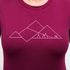 triko krátké dámské SENSOR COOLMAX TECH GEO MOUNTAINS lilla (Velikost L)
