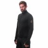 mikina pánská SENSOR MERINO UPPER  černá (Velikost L)