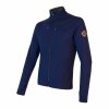 mikina pánská SENSOR MERINO UPPER zip deep blue (Velikost L)