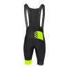 kraťasy F FASHION se šráky a vložkou,černo-fluo