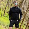 mikina pánská Progress TOREZ ZIP MERINO černá