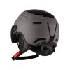 přilba lyžařská ALPINE PRO ZEWEDE se štítem šedá (Velikost L 59-61)