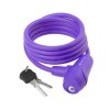 zámek  M-Wave 8x1500mm silikonový fialový