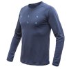 triko dlouhé pánské SENSOR MERINO BLEND TYPO tm.modré (Velikost S)