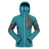 bunda dámská ALPINE PRO ESPRITA 2 softshellová s DWR zelená (Velikost L)