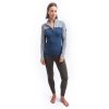 triko dámské dlouhé SENSOR BOLD ZIP merino modro/šedé (Velikost L)