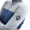 triko dámské dlouhé SENSOR BOLD ZIP merino modro/šedé (Velikost L)