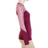 triko dlouhé dámské SENSOR MERINO IMPRESS lila/pattern (Velikost L)