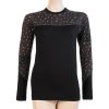 triko dlouhé dámské SENSOR MERINO IMPRESS černá/pattern (Velikost L)