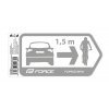 nálepka FORCE SAFETY na auto 184 x 84 mm stříbrná