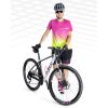 dres F MTB ANGLE LADY kr. rukáv, růžovo-fluo