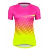 dres F MTB ANGLE LADY kr. rukáv, růžovo-fluo