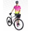 dres F MTB ANGLE LADY kr. rukáv, růžovo-fluo