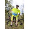 dres FORCE MTB ANGLE kr. rukáv, fluo-modrý