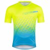 dres FORCE MTB ANGLE kr. rukáv, fluo-modrý