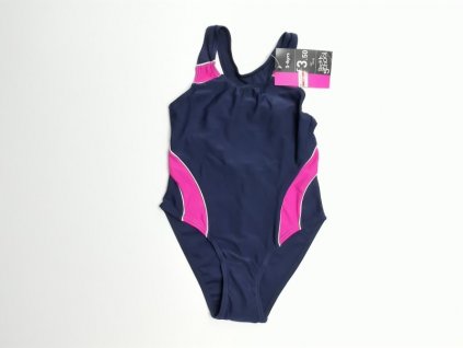 nové tm. modro růžové plavky Back to School vel. 116