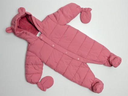 zimní růžová kombinéza M&S vel. 68
