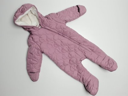 zimní pudrově růžová kombinéza Primark vel. 74