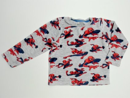 šedé fleecové pyžamové tričko Spiderman M&S vel. 104