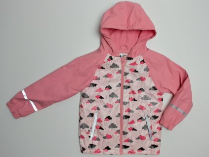 růžová pogumovaná bunda do deště Lupilu