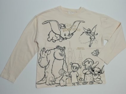 krémové tričko s Disney motivem Zara vel. 146