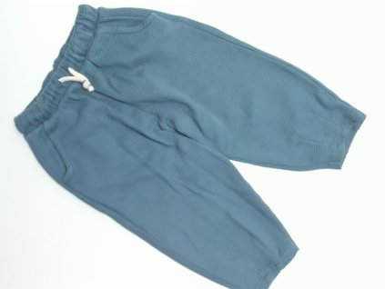 modré vaflové kalhotytepláky Zara vel. 98
