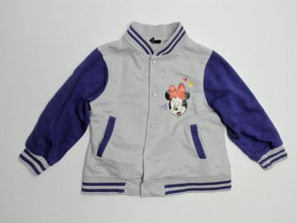 šedo fialová propínací mikina s Minnie Disney