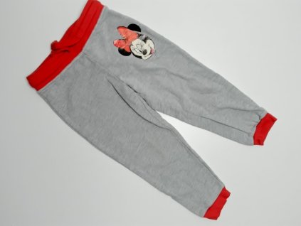 šedo červené tepláky s Minnie Disney