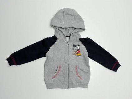tm. modro šedá mikina s Mickey Mousem