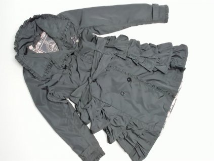 černý šusťákový jarnípodzimní kabát Le chic fashion