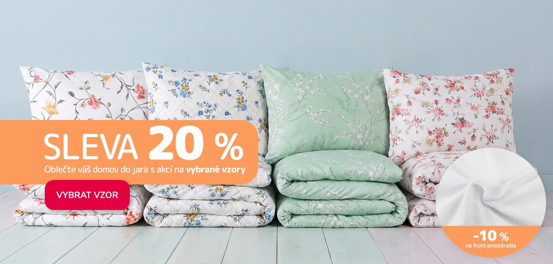 sleva vybrané vzory + prostěradla