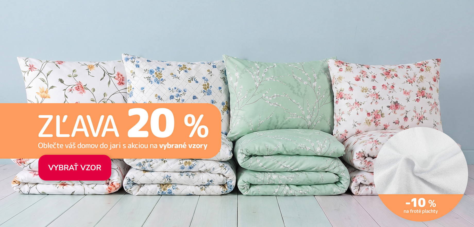 sleva vybrané vzory + prostěradla