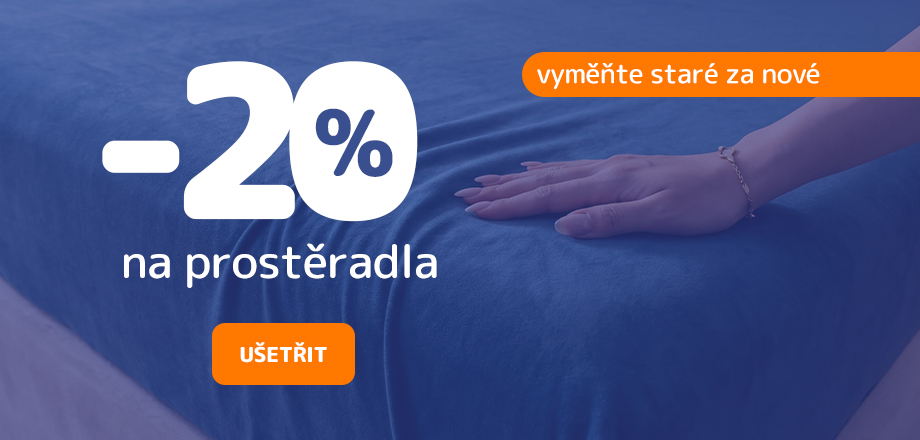 sleva  prostěradla