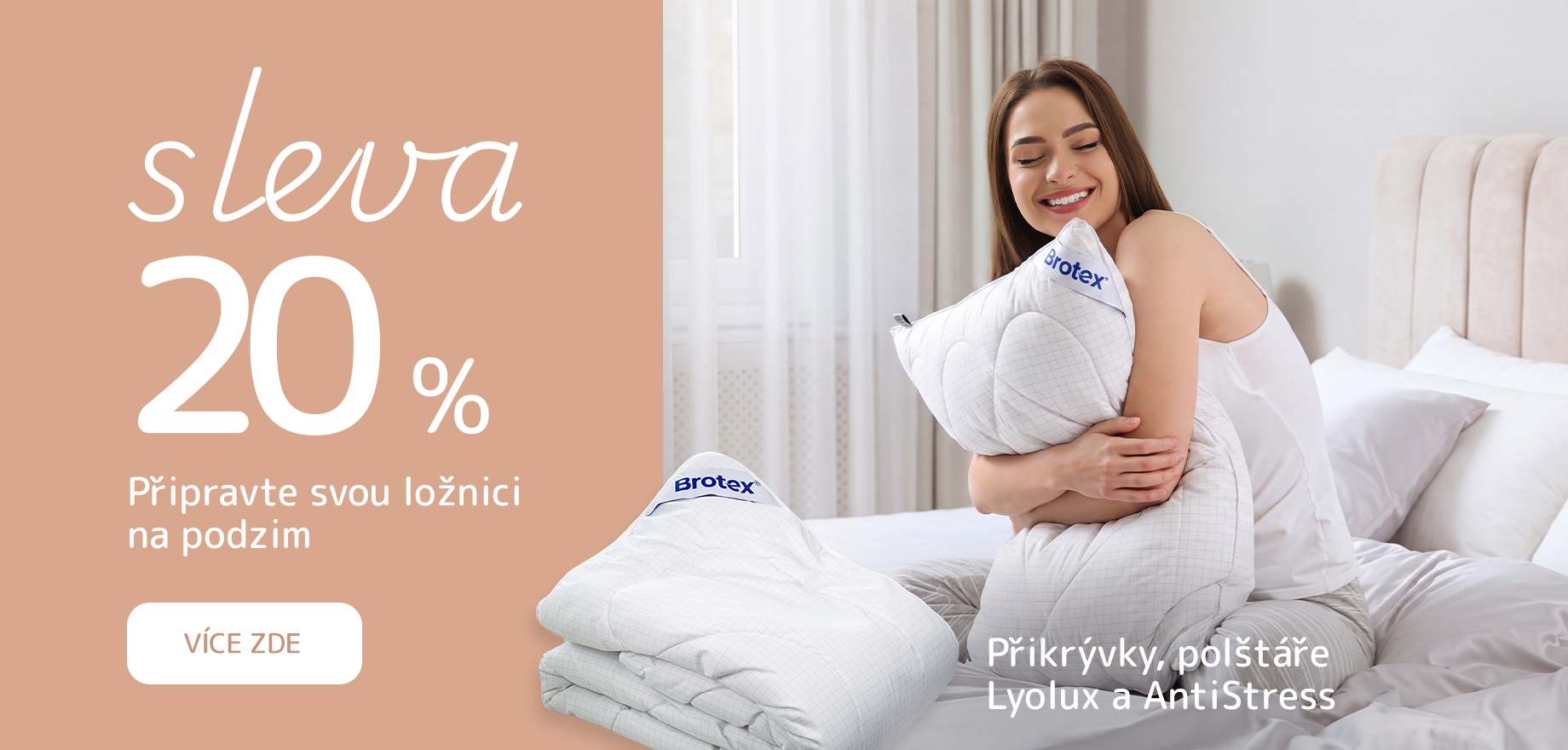 Podzim - sleva 20 % přikrývky a polštáře