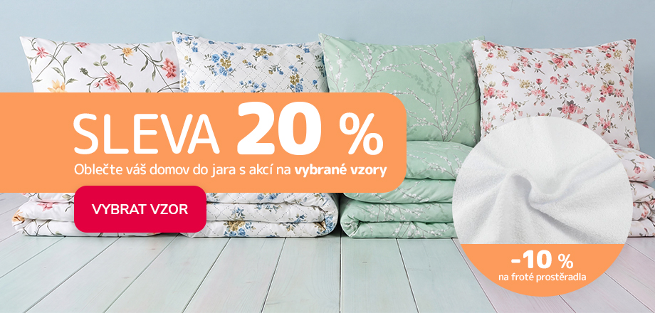 sleva vybrané vzory + prostěradla