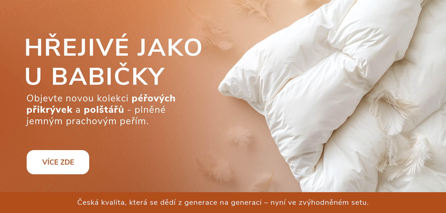 Péřové přikrývky a polštáře
