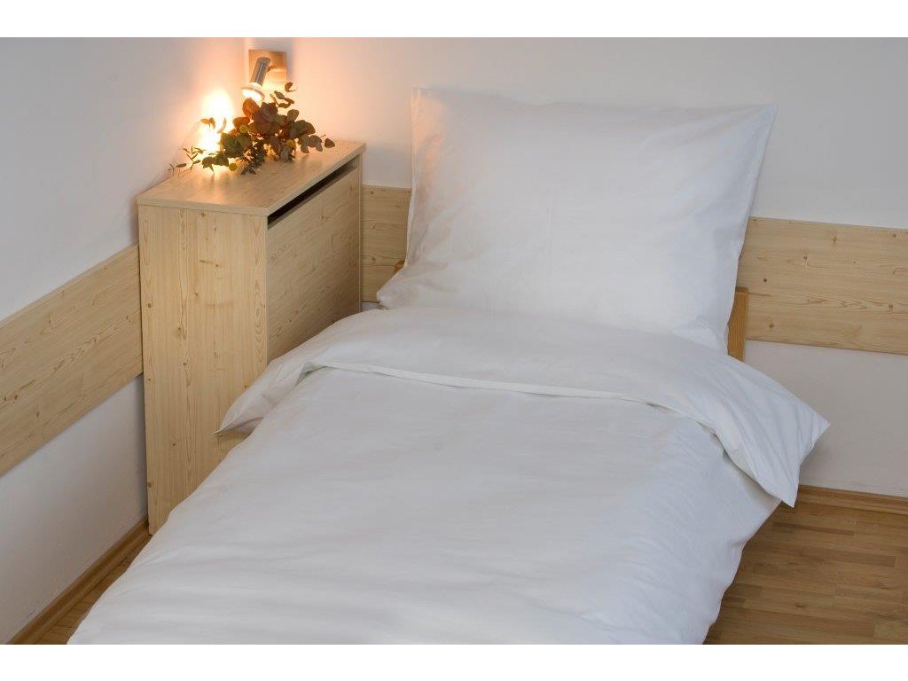 Prodloužené povlečení bavlna UNI 140x220, 70x90cm Bílá (Výběr zapínaní hotelový uzávěr)