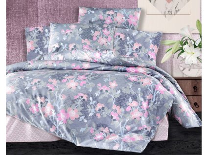 Povlečení francouzské bavlna 240x220,70x90 Sarah pink (Výběr zapínaní zipový uzávěr)