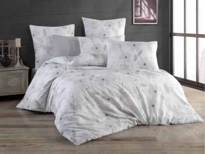 Nežehlivé krepové povlečení 200x200 Romance grey