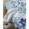 Francouzské povlečení Satén 220x200, 70x90cm Garden blue (Výběr zapínaní zipový uzávěr)