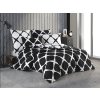 Povlečení bavlna 140x220 Noir černé, bílé zip