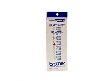 100048 brother id 1438 stitek razitka s pruhlednou krytkou 12ks 14x38 mm