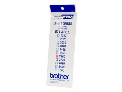 100054 brother id 2260 stitek razitka s pruhlednou krytkou 12ks 22x60 mm