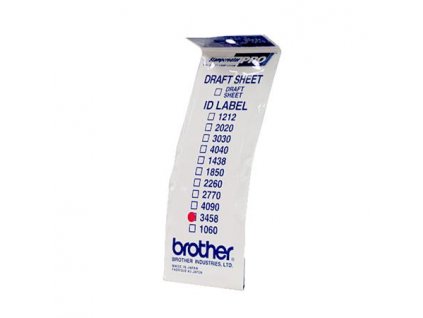 100063 brother id 3458 stitek razitka s pruhlednou krytkou 12ks 34x58 mm