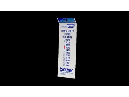 100066 brother id 4040 stitek razitka s pruhlednou krytkou 12ks 40x40 mm