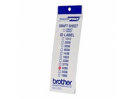 100069 brother id 4090 stitek razitka s pruhlednou krytkou 12ks 40x90 mm