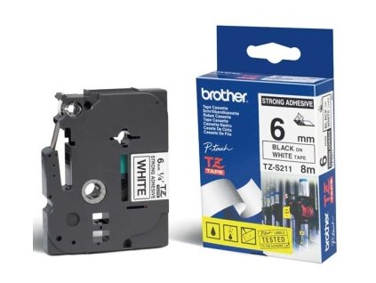 99406 brother tze s211 bila cerna 6mm lamin extremne adhez