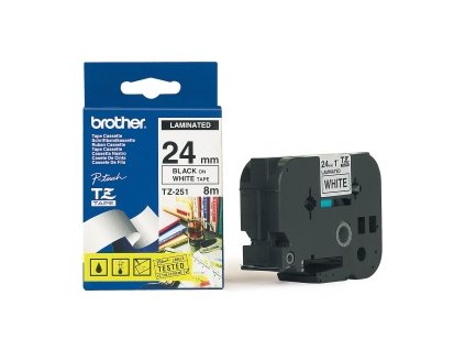 99418 brother tze 251 bila cerna 24mm laminovana
