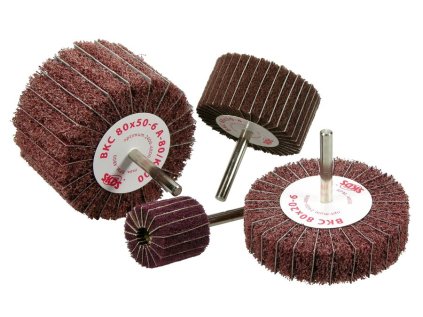 Sada lamelových stopkových kotoučů kombinovaných s korundovým rounem