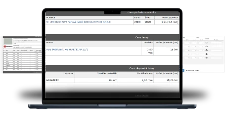 Náhled portálu na laptopu